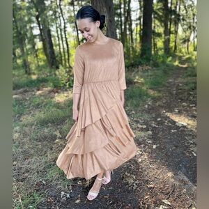 Boutique Faux Suede Dress, Large, NWT